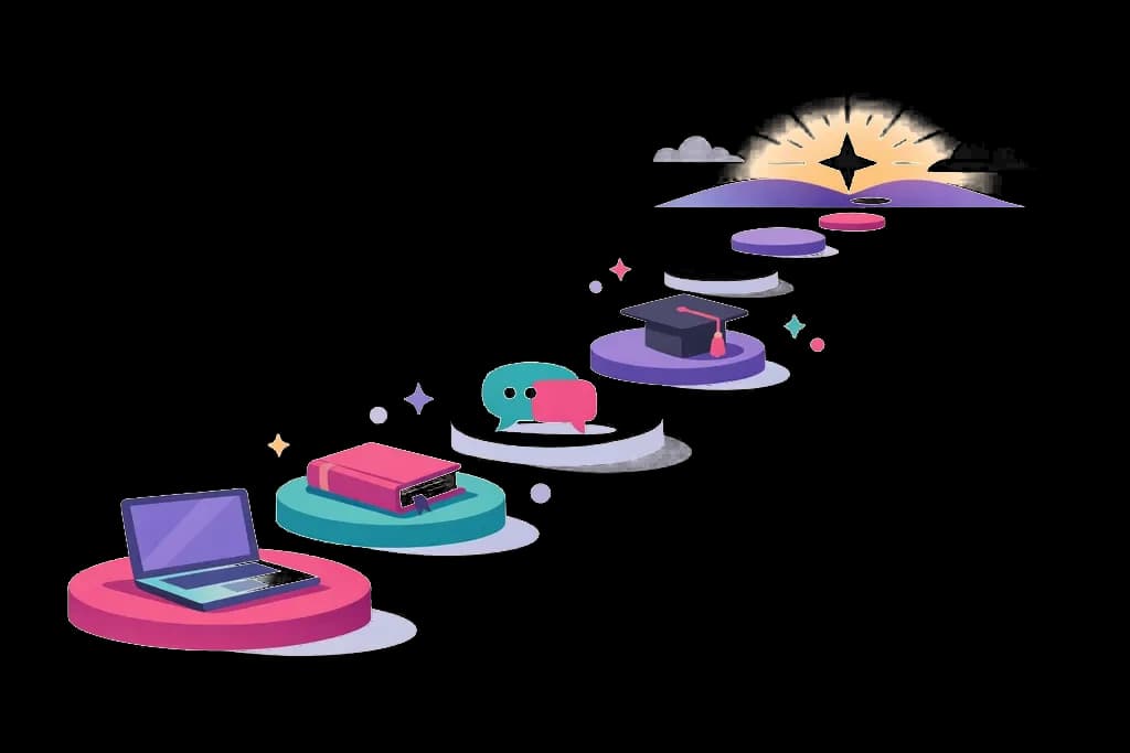 A student's journey from their first online lesson to exam success