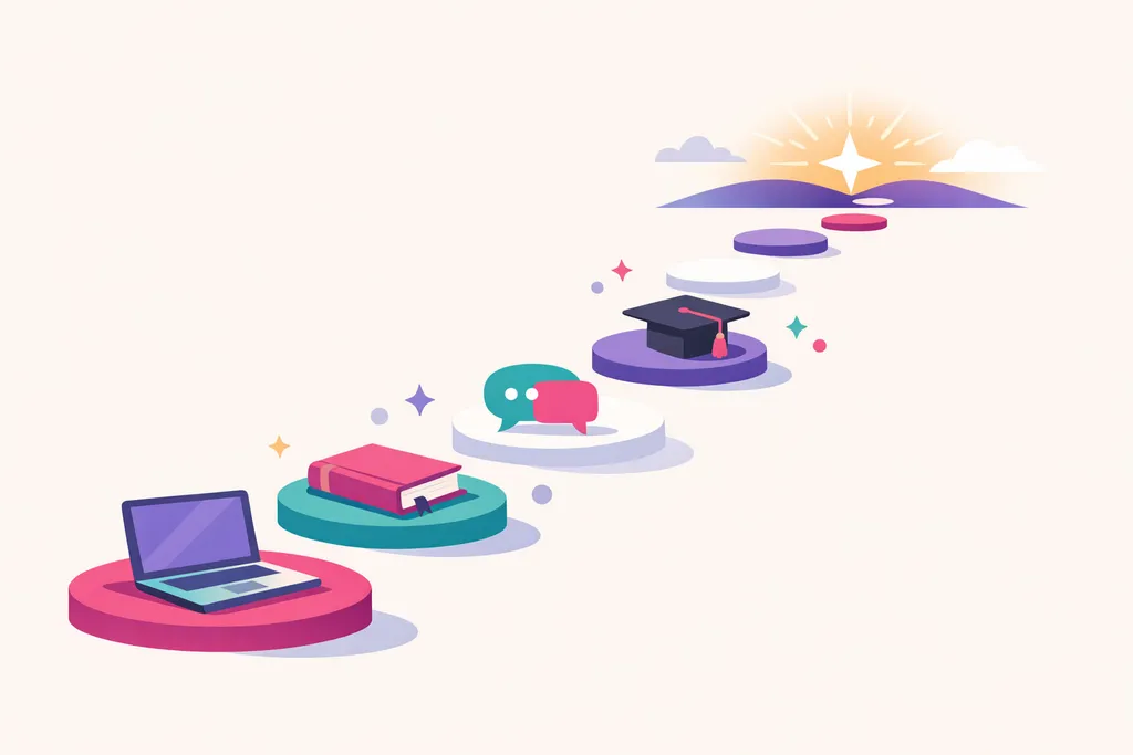 A student's journey from their first online lesson to exam success